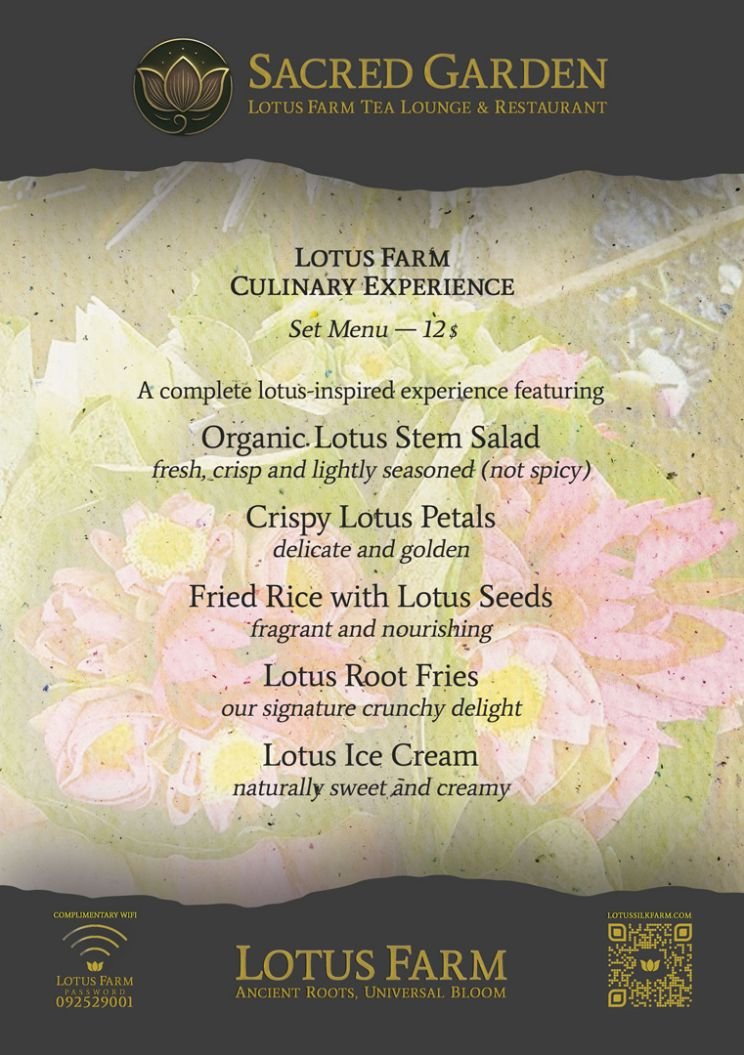 Menú de Lotus Farm - portada